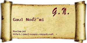 Gaul Noémi névjegykártya